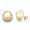 18K PENDIENTES MEDIA BOLA LISA 12 MM. PRESION