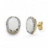 18K PENDIENTES OVAL NACAR. 10 X 8MM.PRESION