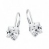 18K PENDIENTES ORO BLANCO PIEDRA CUADRADA 7 X 7 MM.