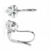 18K PENDIENTES ORO BLANCO PIEDRA CORAZON 7X7MM.