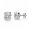 18K PENDIENTES ORO BLANCO GARRAS CIRCONITAS 7X7MM.