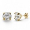18K PENDIENTES ORO AMARILLO GARRAS CIRCONITAS 8MM.