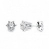 18K PENDIENTES GARRAS ORO BLANCO 5,5 X 5,5 MM.