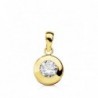 18K COLGANTE ORO AMARILLO CHATÓN 7 MM CIRCONITA