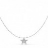 18K COLGANTE ESTRELLA 6 X 6 MM. CADENA 42 CM