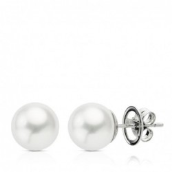 18K PENDIENTES ORO BLANCO...