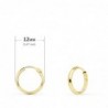 18K AROS ORO AMARILLO MEDIA CAÑA LISOS LIGEROS. 12 X 2 MM.