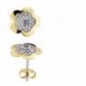 18K PENDIENTES FLOR COLOR ZAFIRO-CIRCONITAS