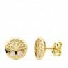 18K PENDIENTES ARBOL DE LA VIDA 8MM. NÁCAR