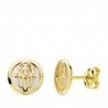 18K PENDIENTES MANO DE FATIMA 8MM. PRESION