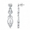 18K PENDIENTES ORO BLANCO CIRCONITAS PRESION