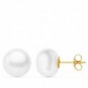 18K PENDIENTES PERLA BOTON 9-9,5MM. PRESION