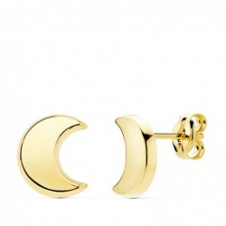 18K PENDIENTES MEDIA LUNA...