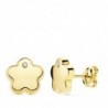 18K PENDIENTES FLOR CIRCONITAS. 9 MM.PRESION