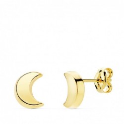 18K PENDIENTES MEDIA LUNA...