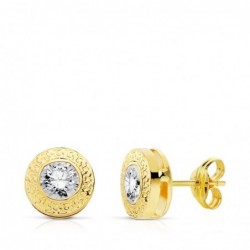 18K PENDIENTES ORO AMARILLO...