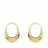18K PENDIENTES HUECOS MORCILLAS. 15 X 5 MM.