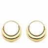 18K PENDIENTES HUECOS MORCILLA. 20 X 6 MM.