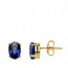 18K PENDIENTES ORO AMARILLO GARRAS ZAFIRO 7 X 5 MM. 1,58 QTES. CIERRE PRESIÓN