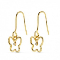 18K PENDIENTES MARIPOSA...