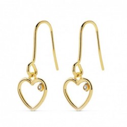 18K PENDIENTES CORAZON...