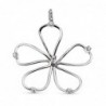 18K COLGANTE ORO BLANCO FLOR. 35 X 38 MM.