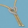 18K GARGANTILLA BICOLOR CORAZON. 24.05 GRS.