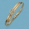 18K PULSERA BICOLOR CORAZON. 11.65 GRS.
