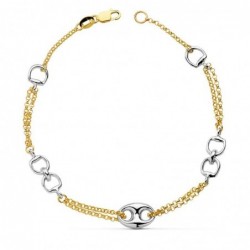 18K PULSERA BICOLOR...