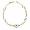 18K PULSERA BICOLOR ESTRIBOS 19,5CM. 5,10 G