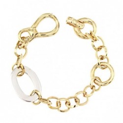 18K PULSERA BICOLOR 21 CM