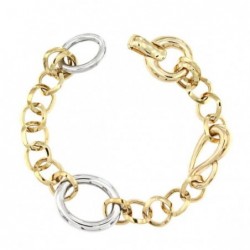 18K PULSERA BICOLOR 20,5 CM