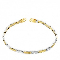 18K PULSERA BICOLOR 21,5 CM