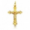 18K CRUZ CON CRISTO TALLADA 35 X 22 MM