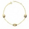 18K PULSERA OVALES CALADOS 19.5CM. 2.30 GRS