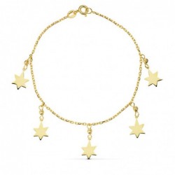 18K PULSERA ESTRELLAS 18CM....