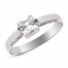 18K SOLITARIO ORO BLANCO CARRE 5X5 MM.