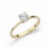 18K SOLITARIO ORO AMARILLO CIRCONITA 4.5MM.
