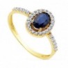 18K SORTIJA BICOLOR ZAFIRO 6 X 4 MM.