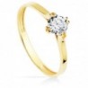 18K SOLITARIO ORO AMARILLO CIRCONITA 5 MM.