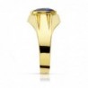 18K SELLO ORO AMARILLO CABALLERO PIEDRA OVAL ZAFIRO SPINEL 10 X8MM.