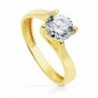 18K SOLITARIO ORO AMARILLO 7MM.