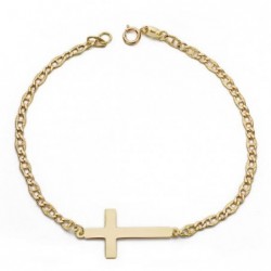 18K PULSERA CRUZ. 19CM....