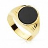 18K SELLO ORO AMARILLO PIEDRA ONIX OVAL 12 X 10 MM.
