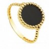 18K SORTIJA GALLONES ONIX 10 MM.
