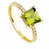 18K SORTIJA ORO AMARILLO CIRCONITAS Y PERIDOTO FINO 6X6 MM. ANCHO CUERPO: 1,5 MM