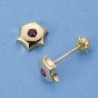 18K PENDIENTES ESTRELLA. 6 X 6 MM.