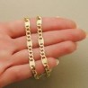 18K CADENA ORO AMARILLO ESLABONES HUECOS 3 X 1. LARGO: 60 CM - ANCHO: 5 MM