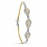 18K PULSERA ORO BICOLOR CIRCONITAS MOTIVOS