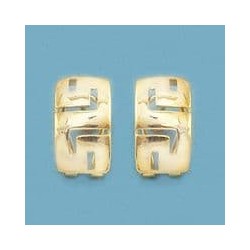 18K PENDIENTES GRECA CALADA.